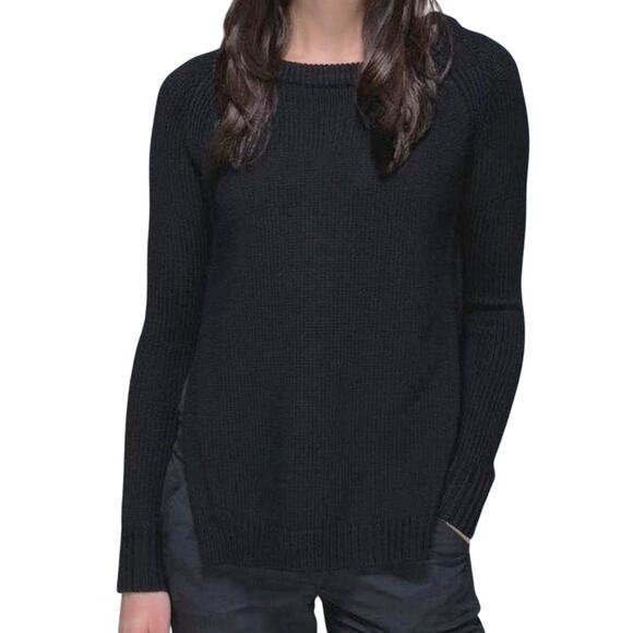 LULULEMON Yin To You Pullover high side cutout slit sides black 4 - Picture 1 of 9